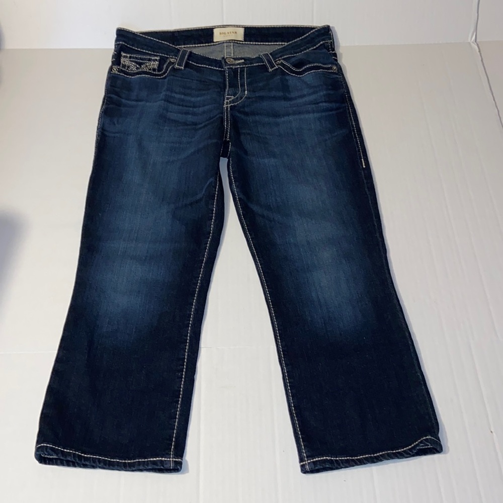 Big Star Dark Wash Maddie cropped capri jeans sz 28